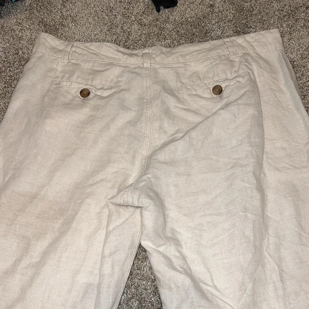 Banana Republic Linen Flowy Wide Leg Trouser Size 10